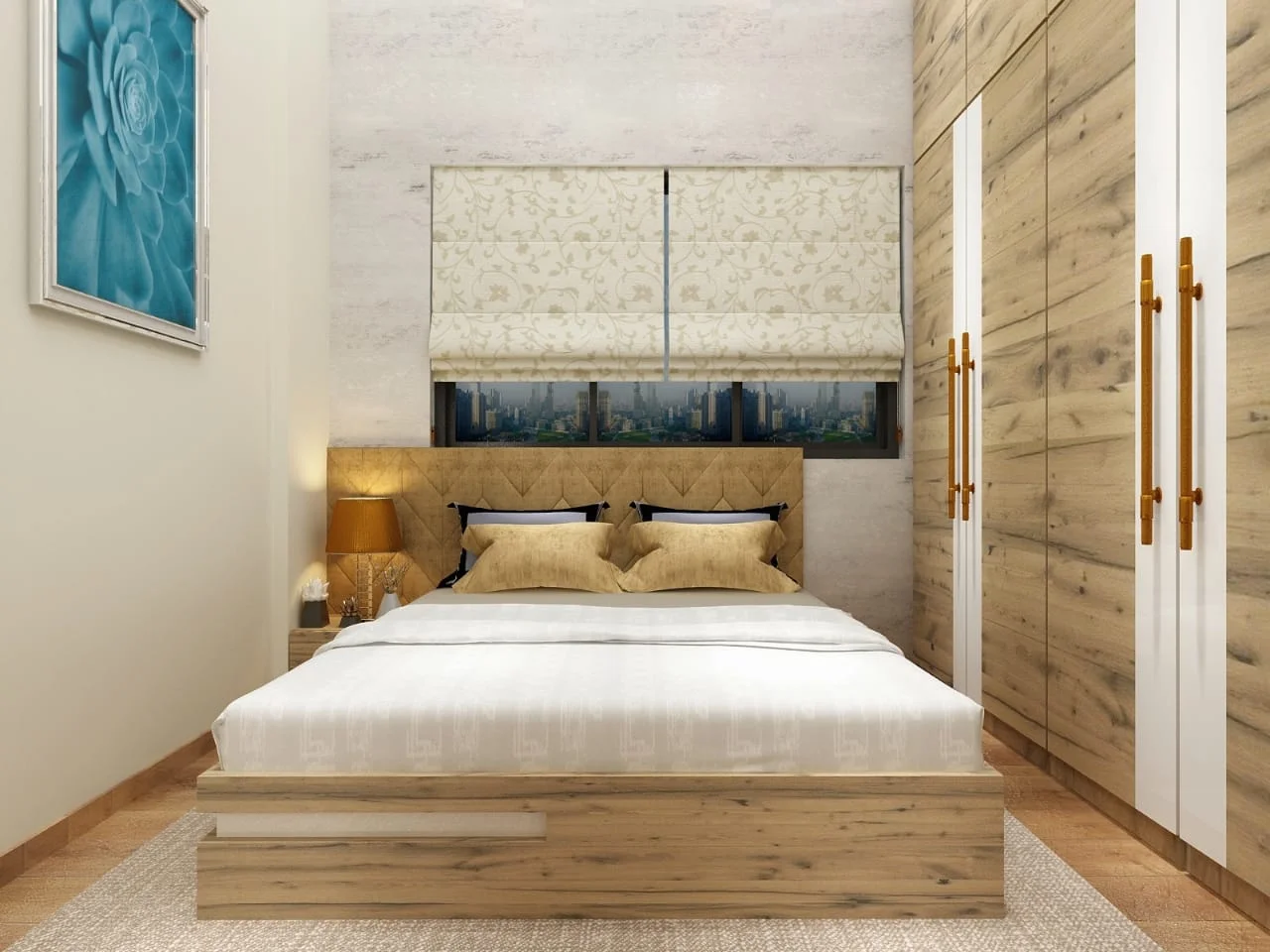 Arman Laskar – Bedroom Interior Design in New Town, Kolkata